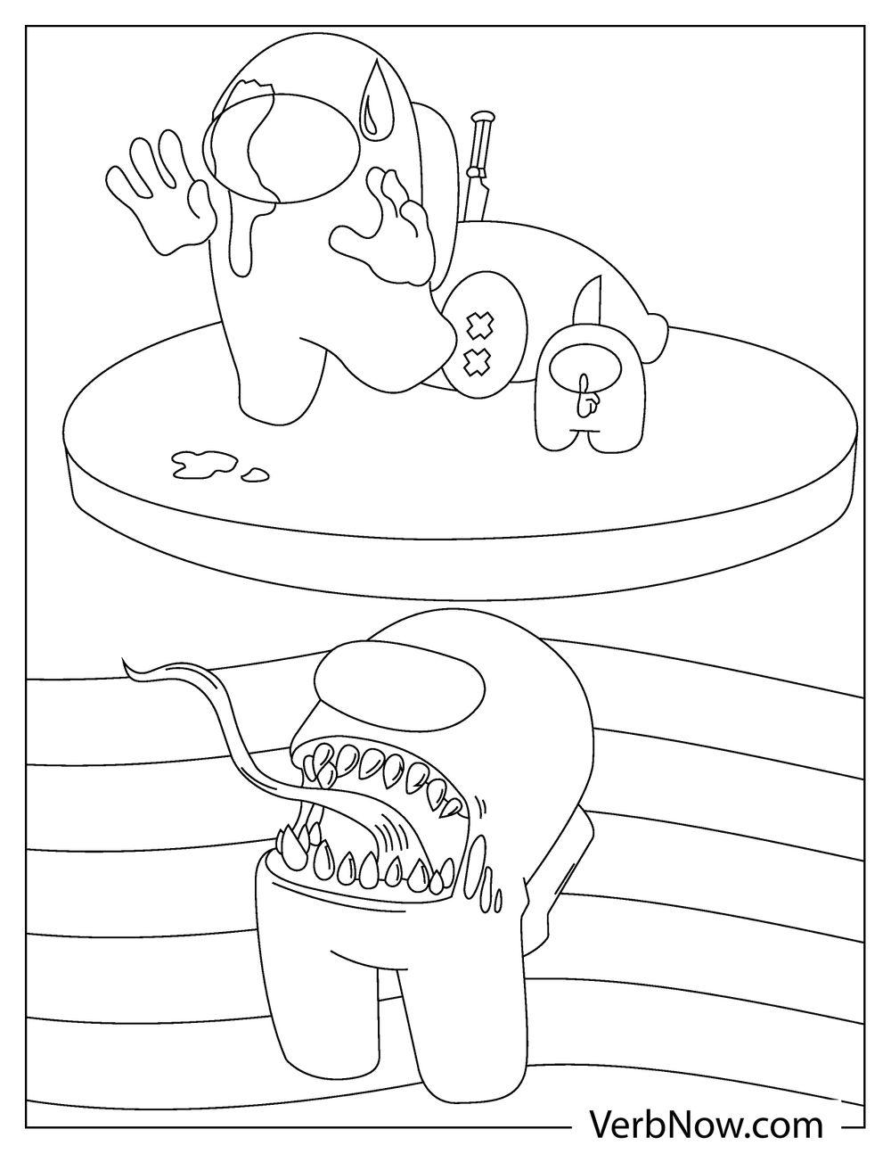 Among Us Coloring Pages for Kids 82