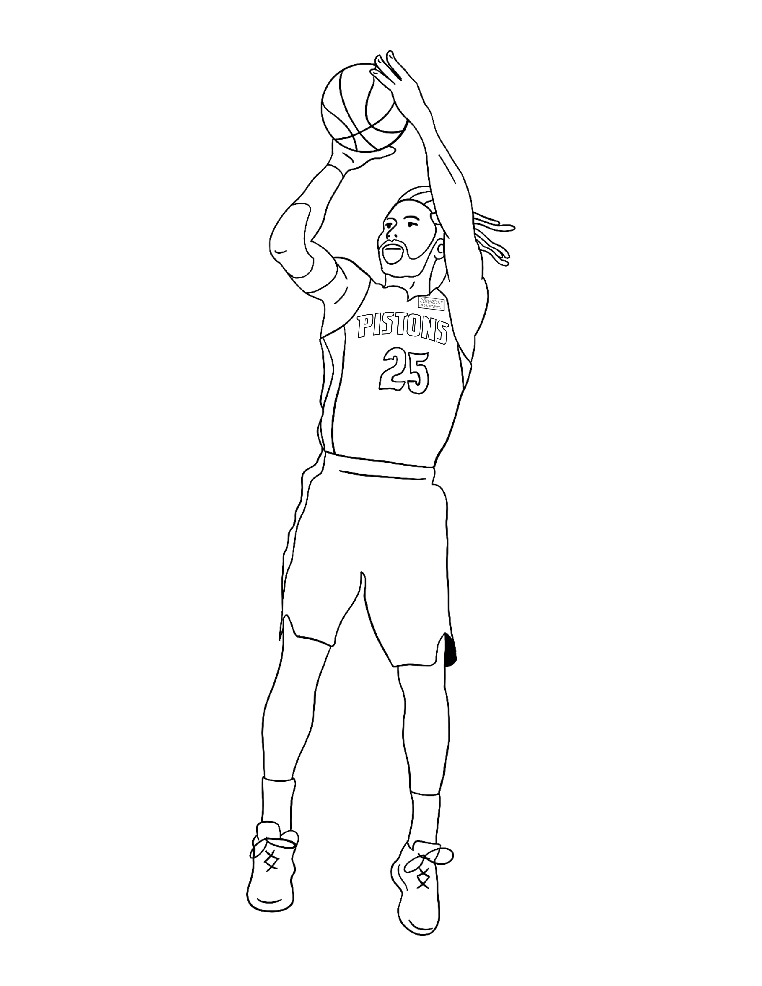 Basketball Coloring Pages Free Printable 176