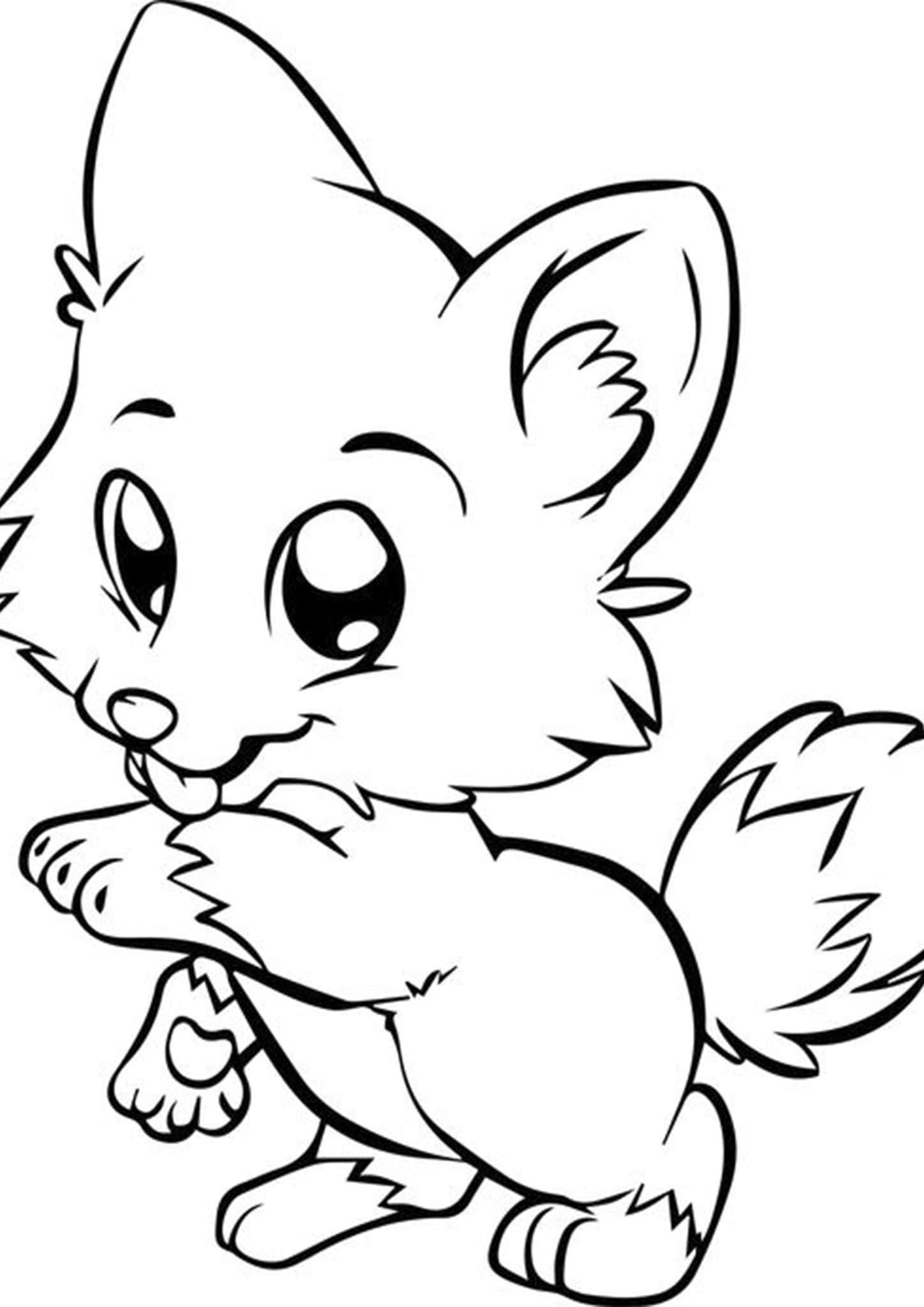 Cute Animals Coloring Pages Free Printable 1