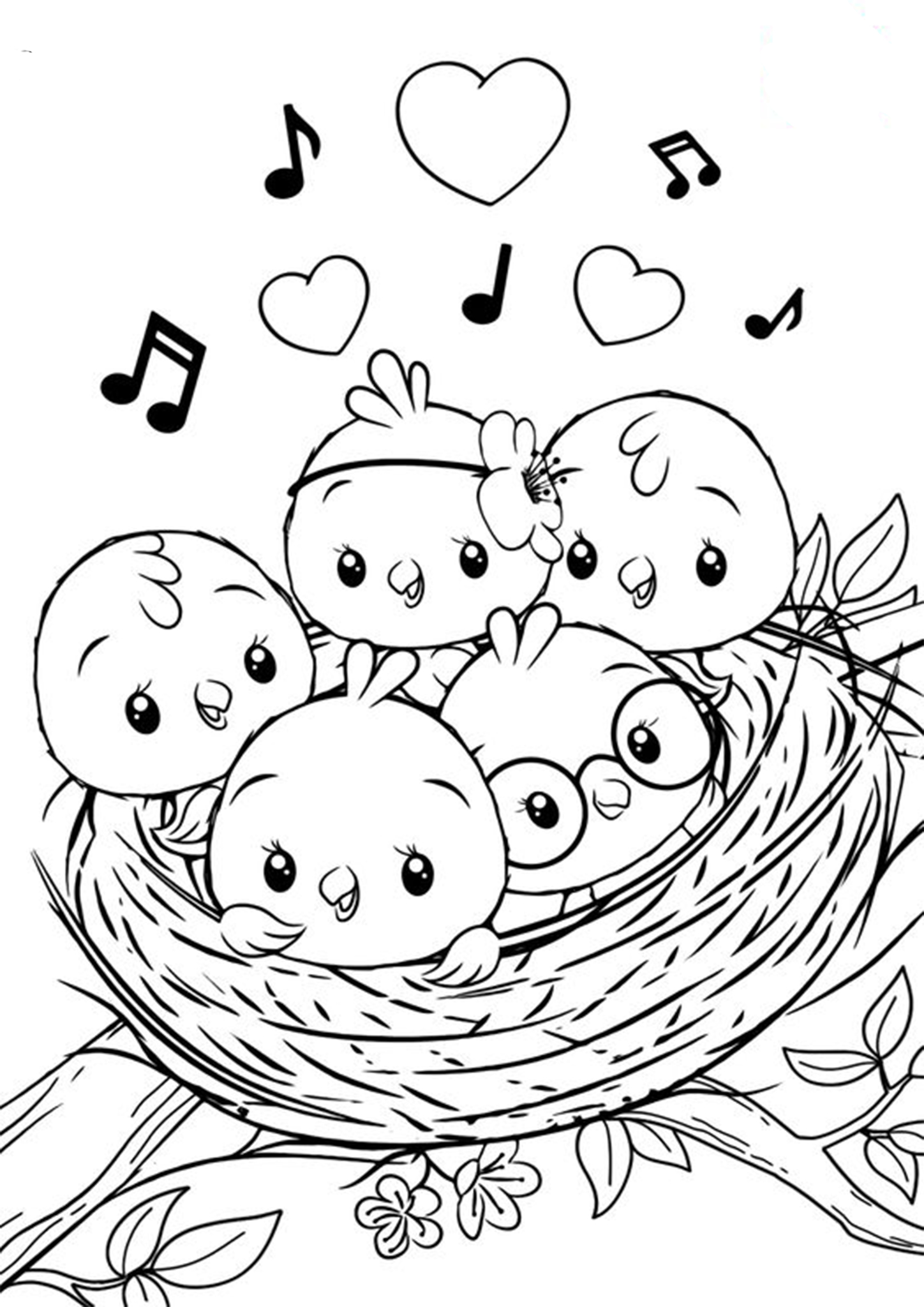 Cute Animals Coloring Pages Free Printable 13