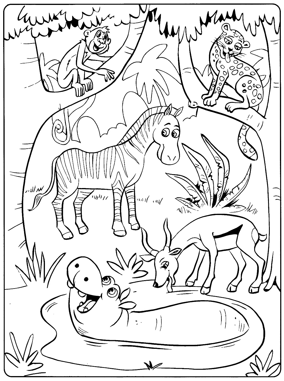 Cute Animals Coloring Pages Free Printable 23