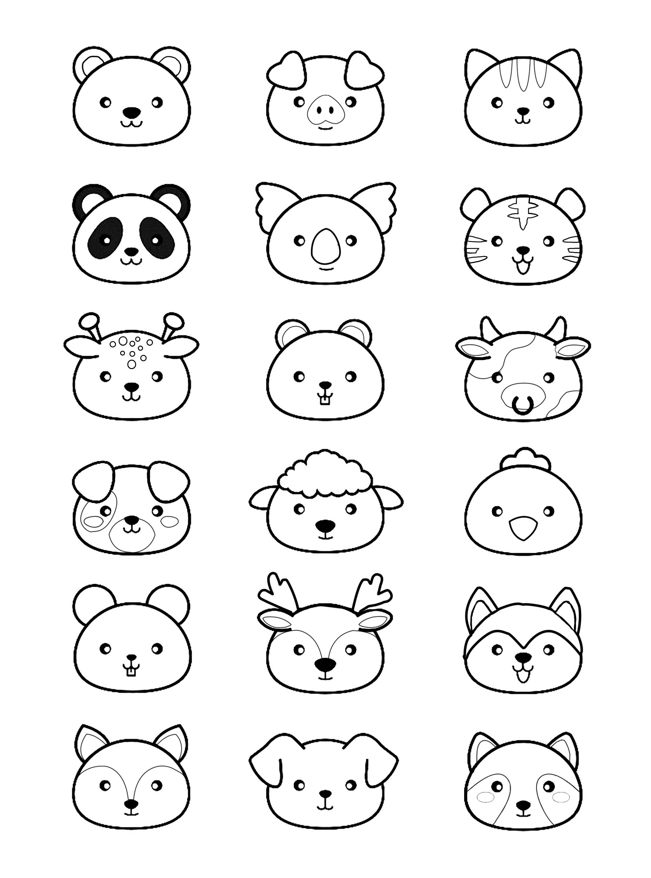 Cute Animals Coloring Pages Free Printable 38