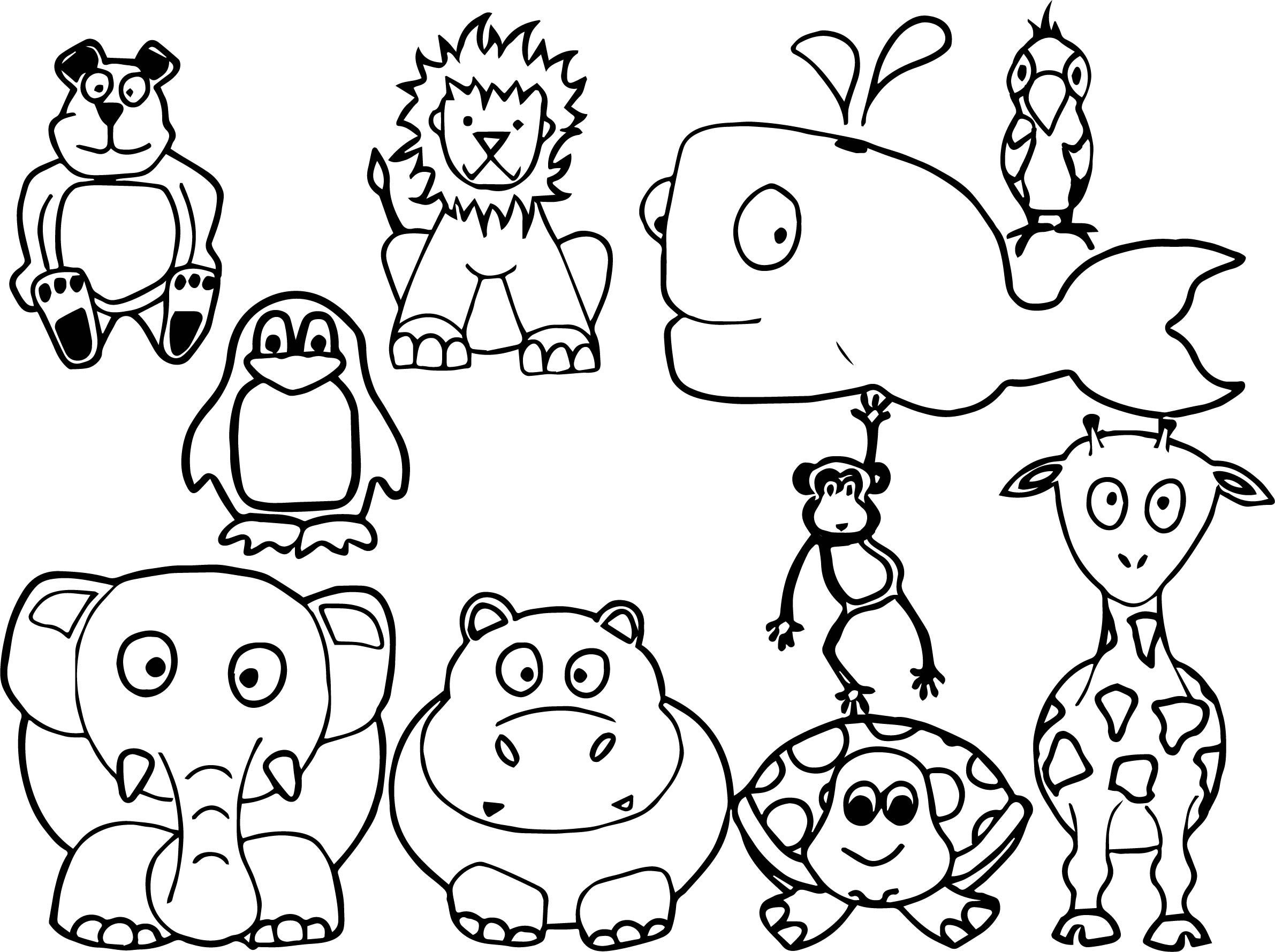 Cute Animals Coloring Pages Free Printable 69