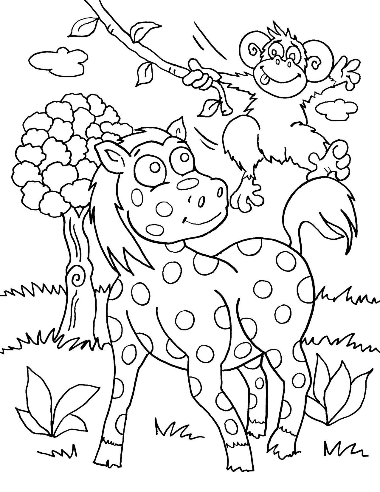 Cute Animals Coloring Pages Free Printable 9