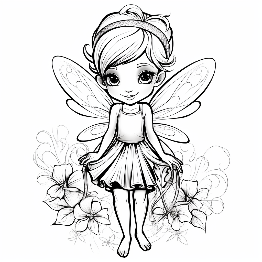 Fairies Coloring Pages Free Printable 104