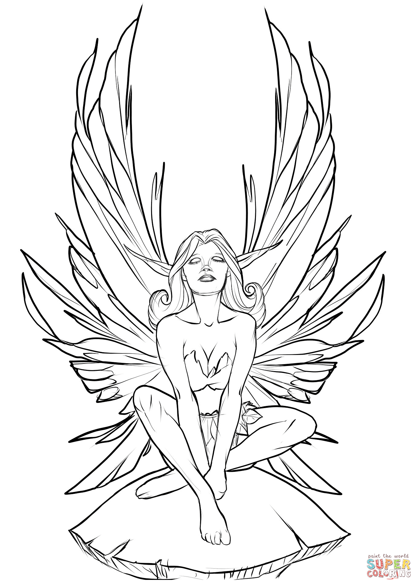 Fairies Coloring Pages Free Printable 105