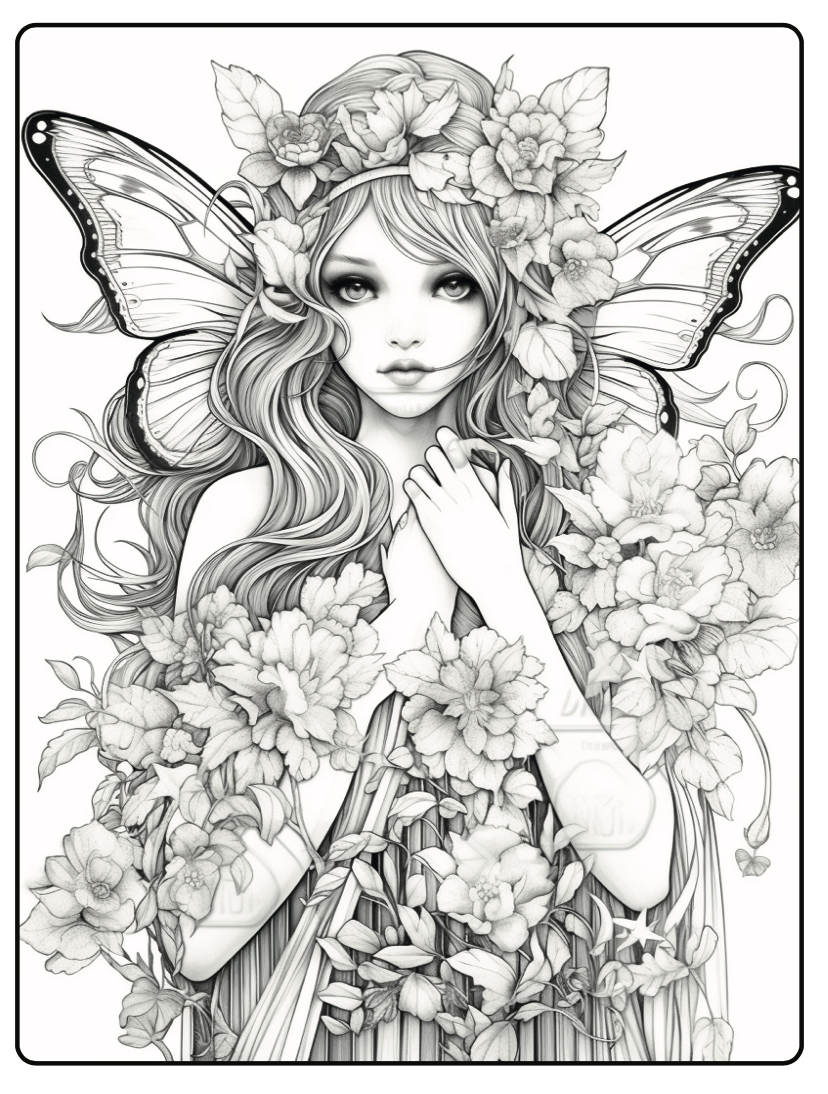 Fairies Coloring Pages Free Printable 107