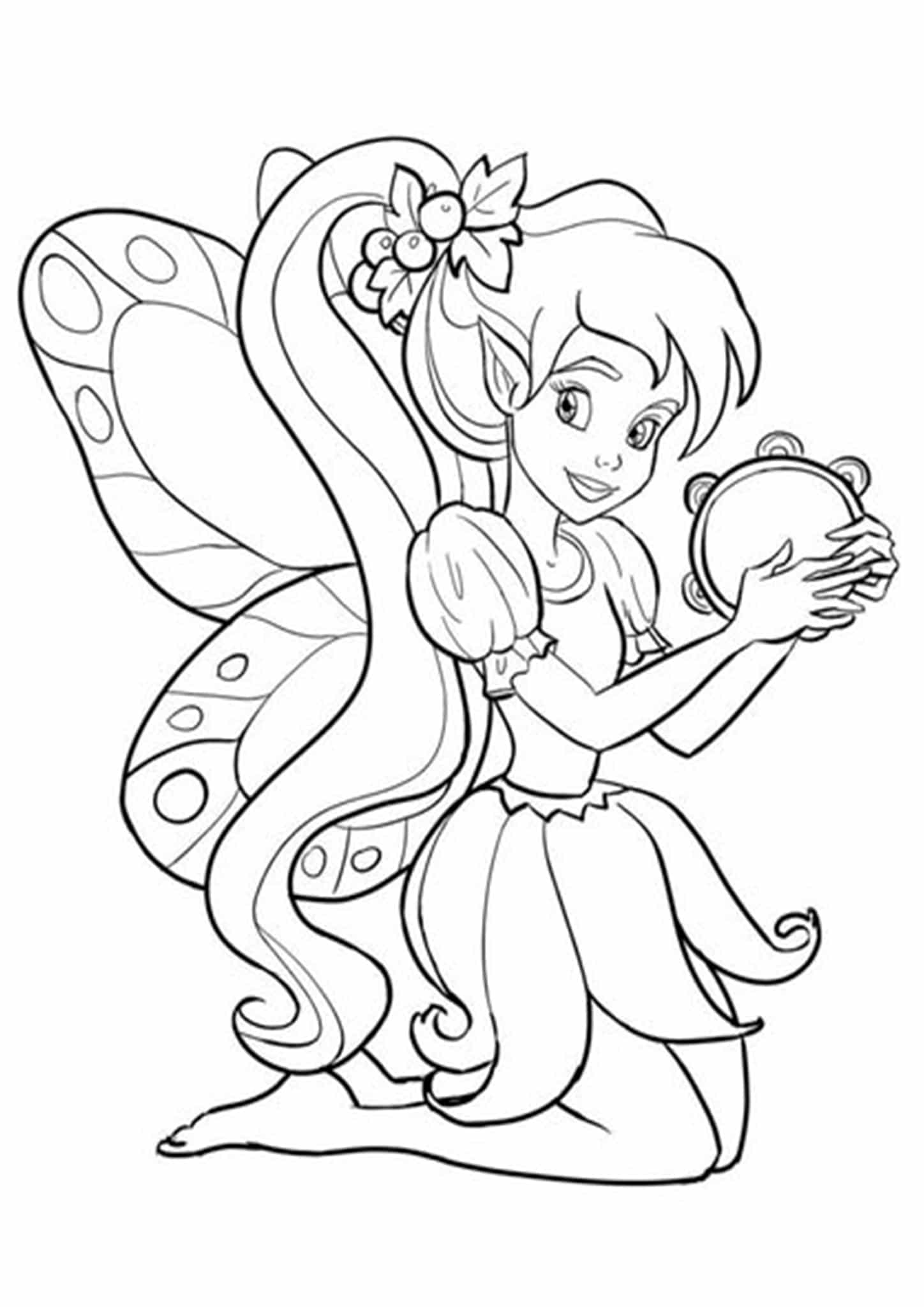 Fairies Coloring Pages Free Printable 112