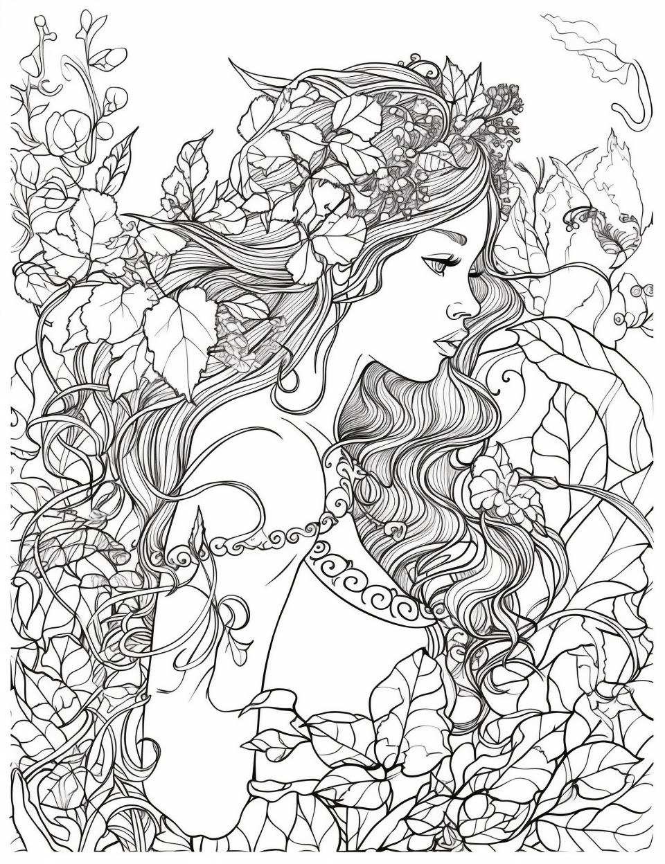 Fairies Coloring Pages Free Printable 113