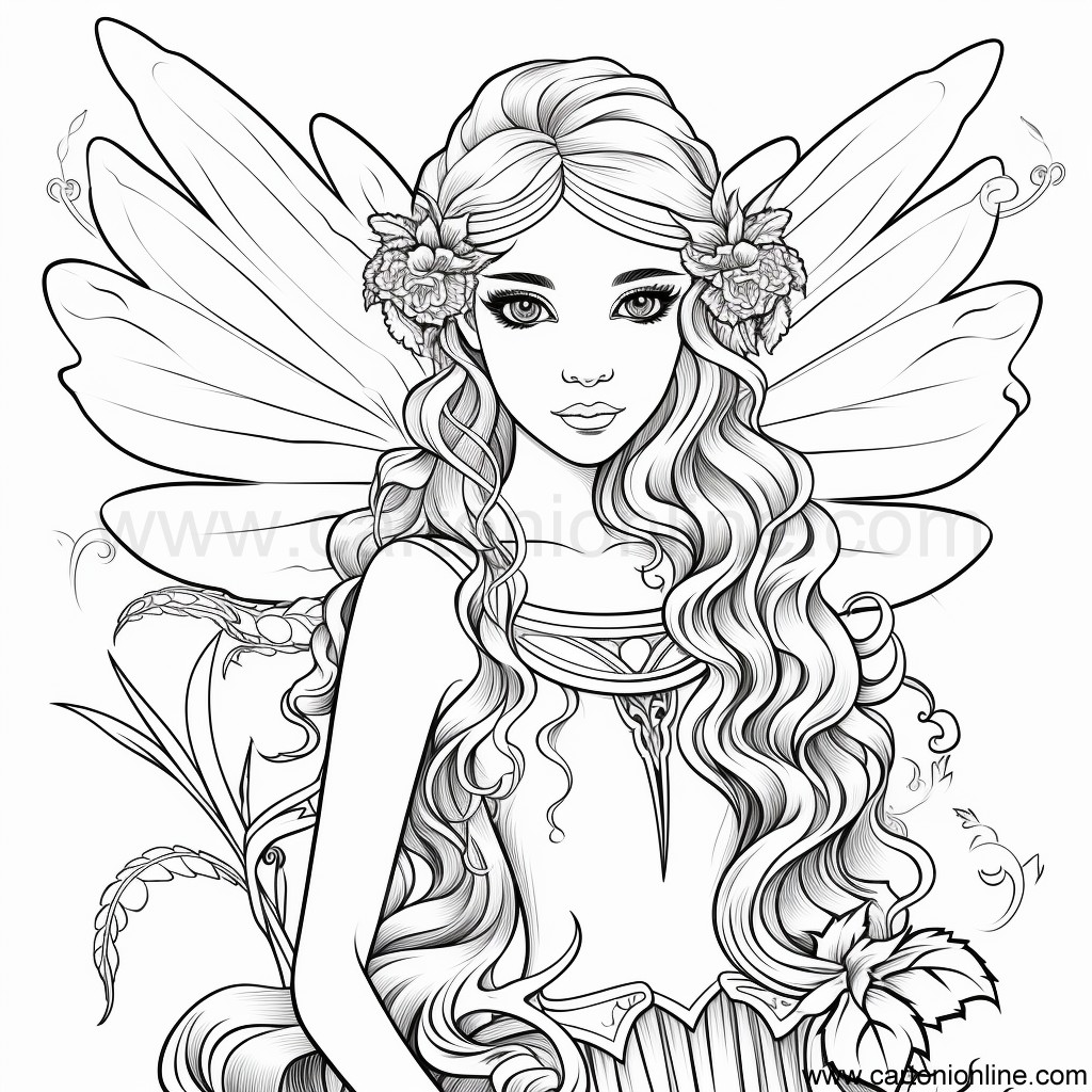 Fairies Coloring Pages Free Printable 115