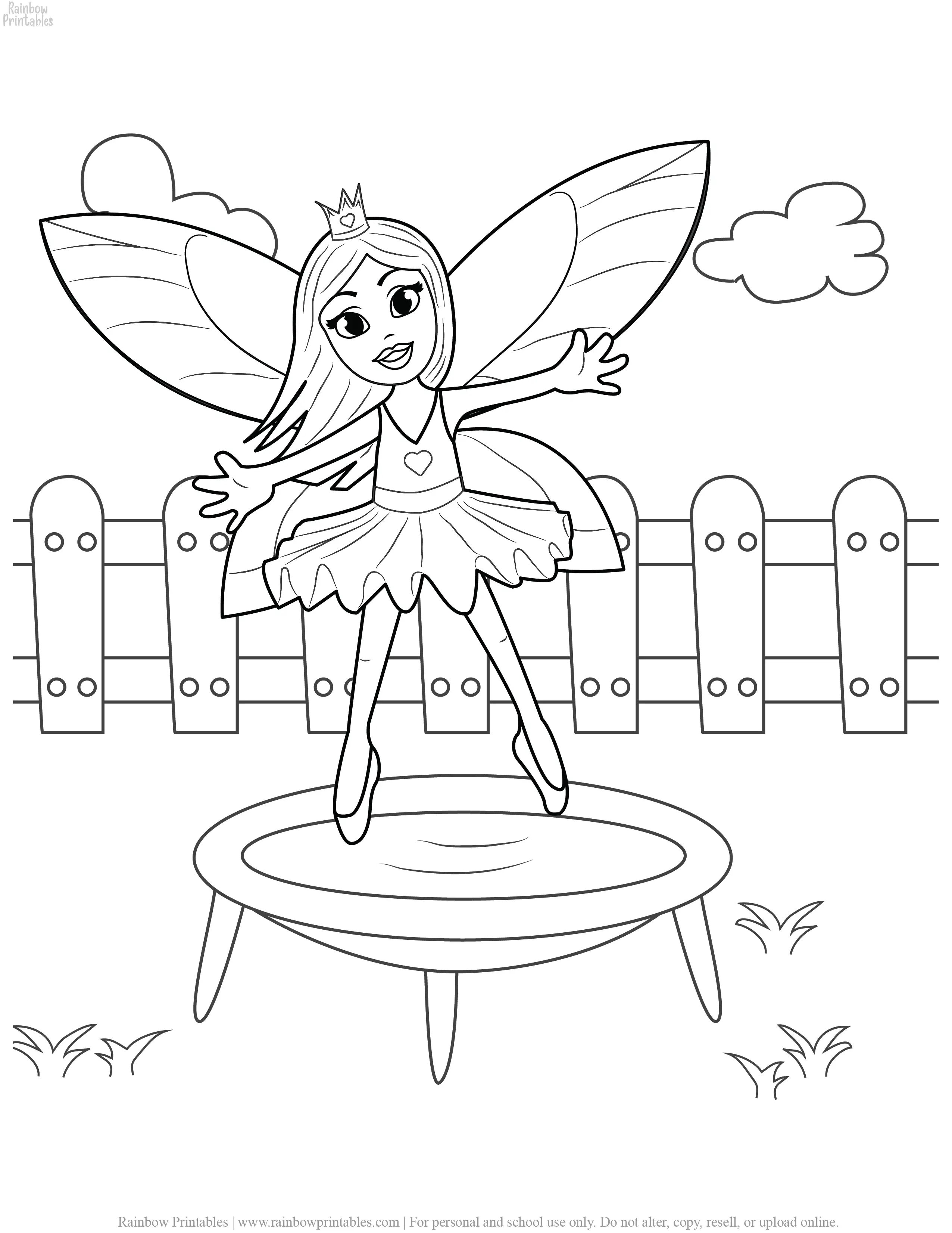 Fairies Coloring Pages Free Printable 122