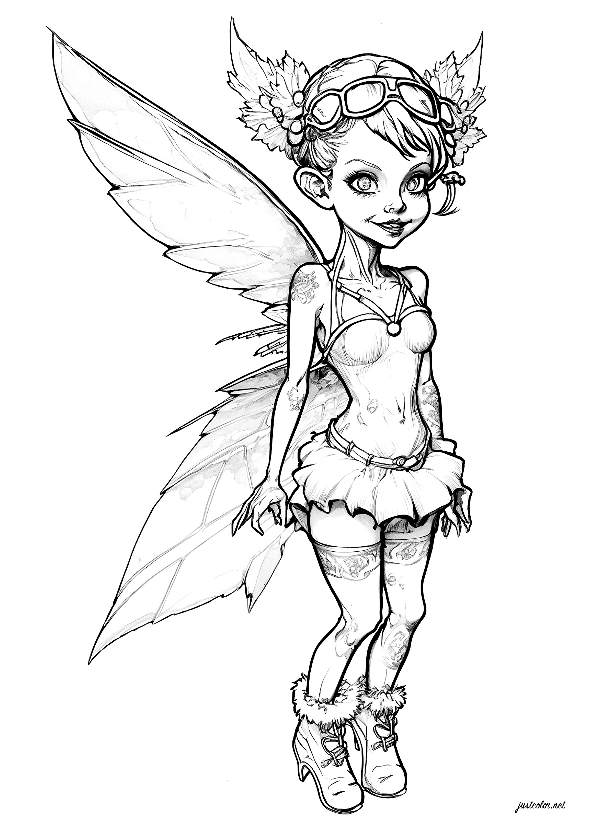 Fairies Coloring Pages Free Printable 126