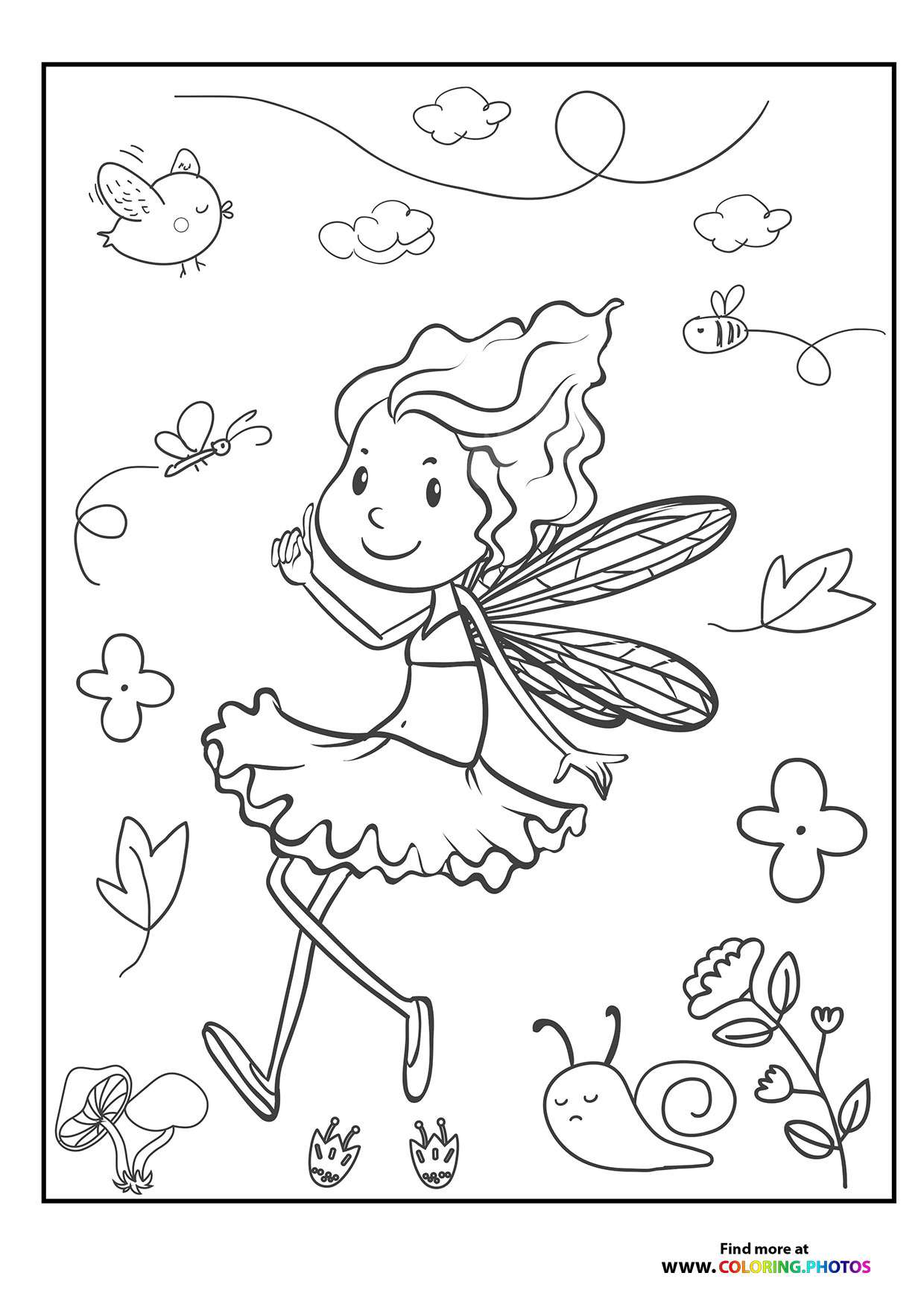 Fairies Coloring Pages Free Printable 132