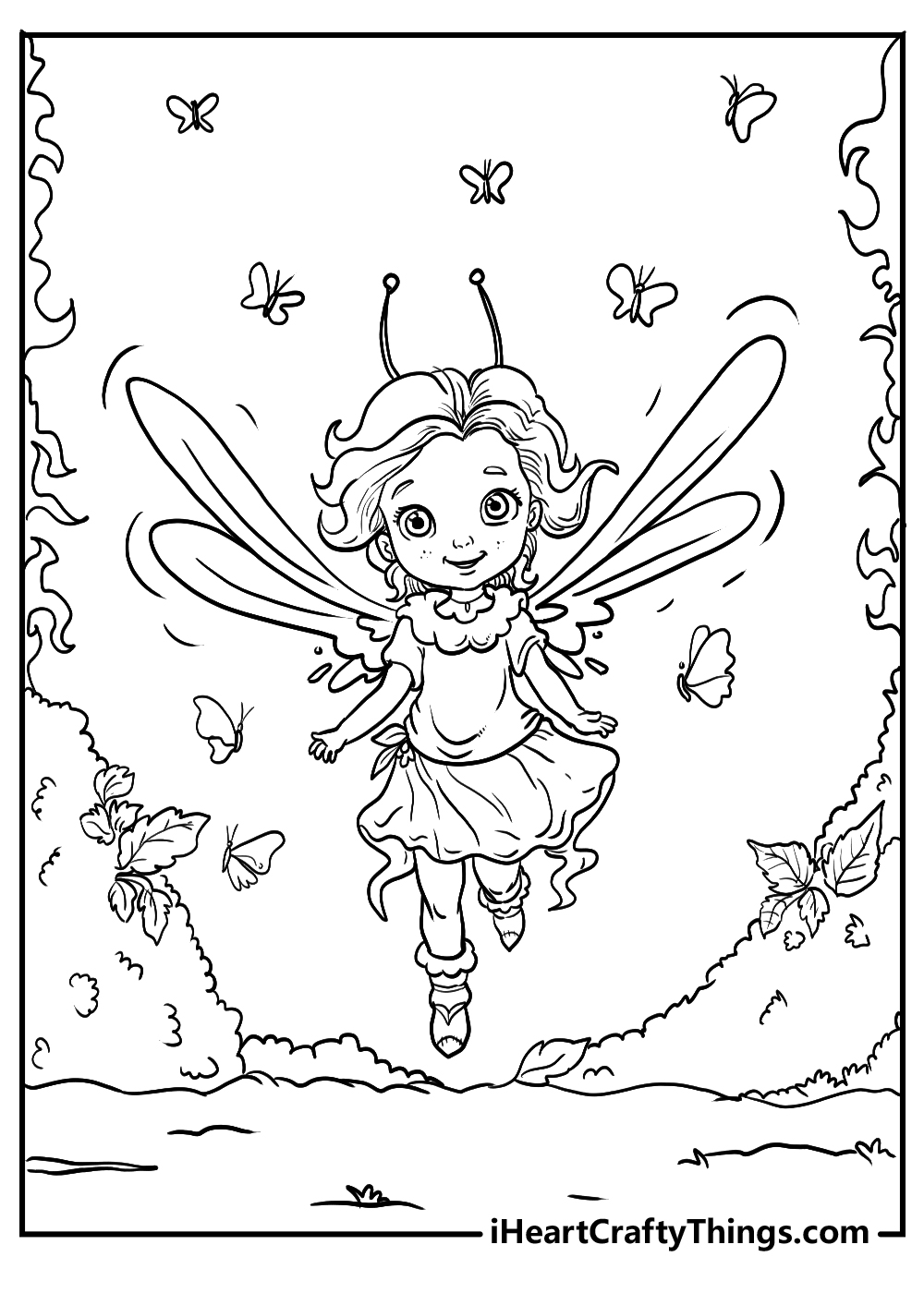 Fairies Coloring Pages Free Printable 135