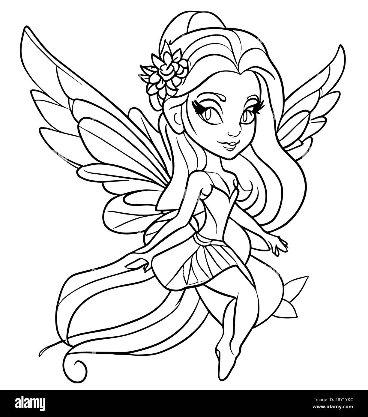 Fairies Coloring Pages Free Printable 14