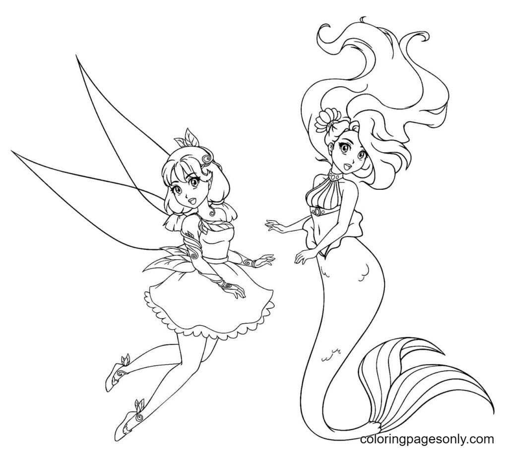 Fairies Coloring Pages Free Printable 140