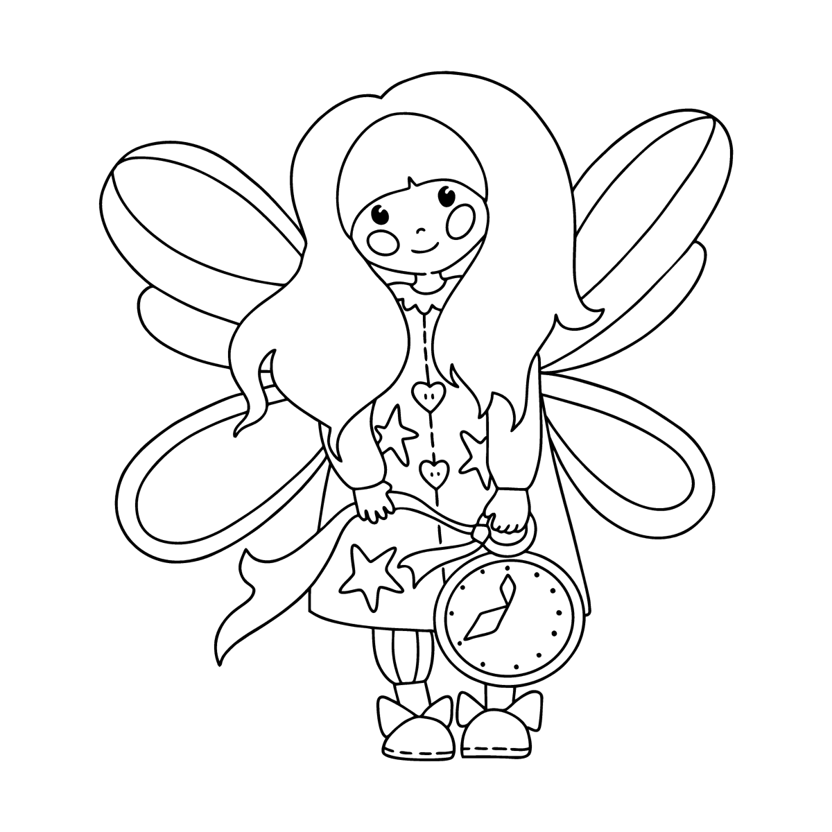 Fairies Coloring Pages Free Printable 15