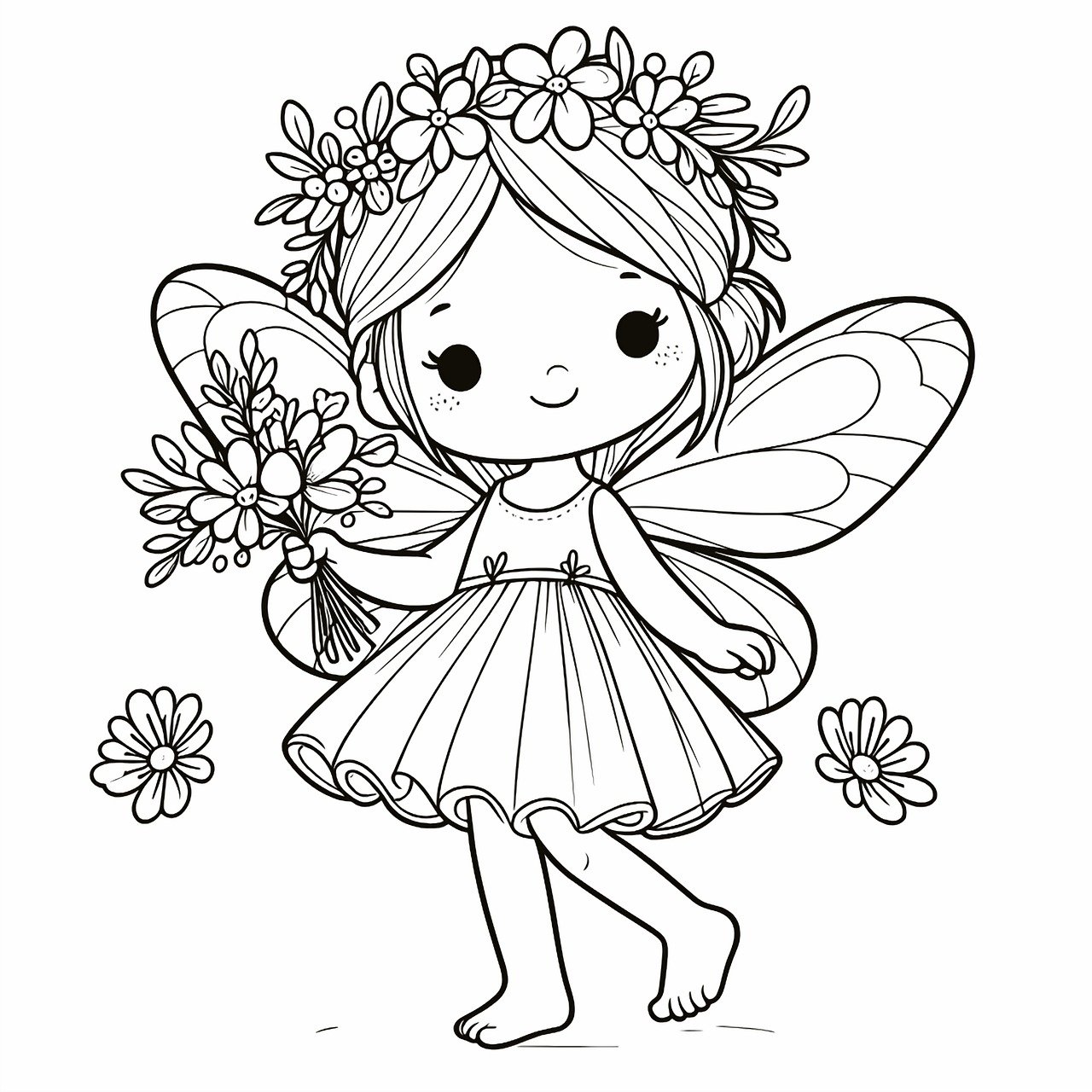 Fairies Coloring Pages Free Printable 16