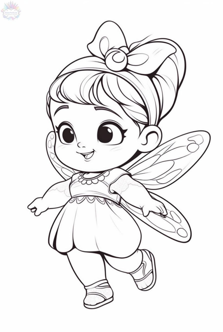 Fairies Coloring Pages Free Printable 160