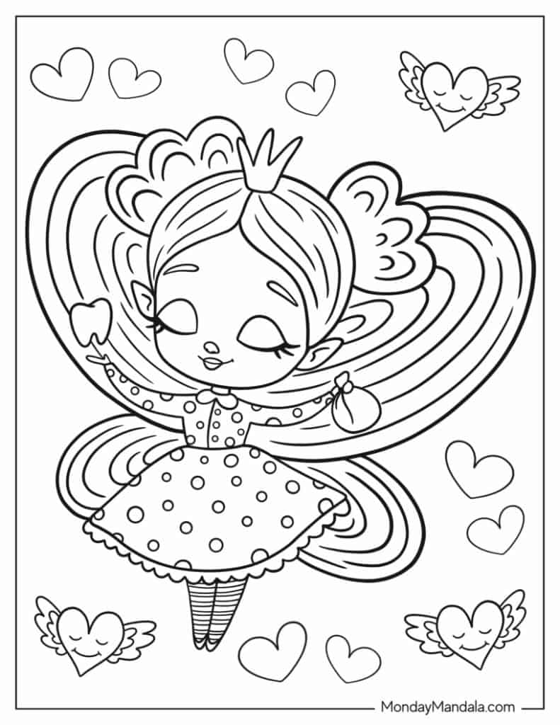 Fairies Coloring Pages Free Printable 161