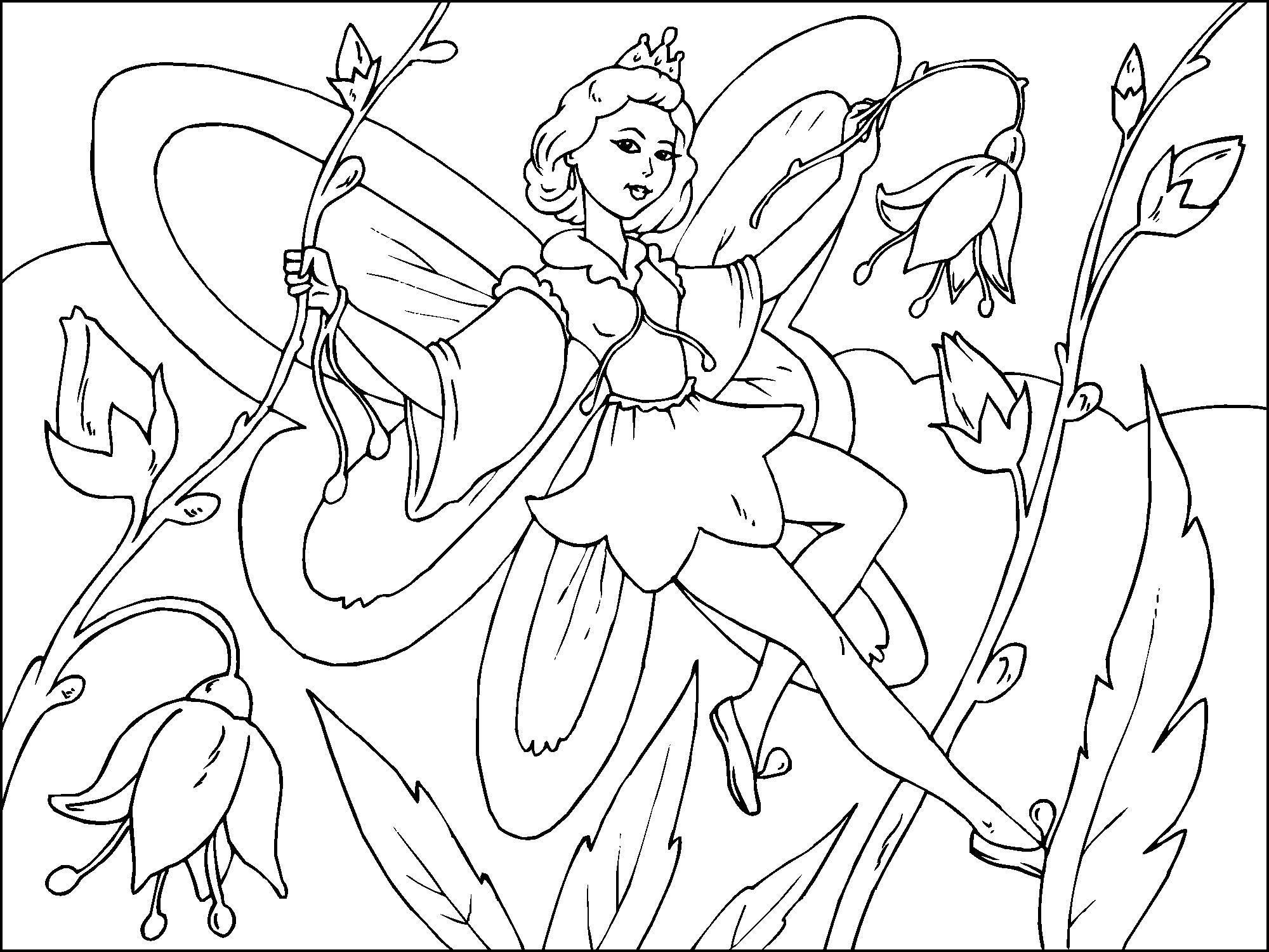 Fairies Coloring Pages Free Printable 165