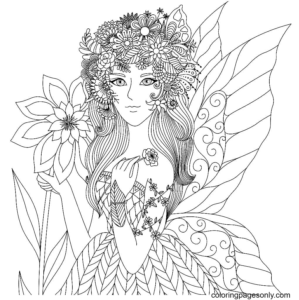 Fairies Coloring Pages Free Printable 169