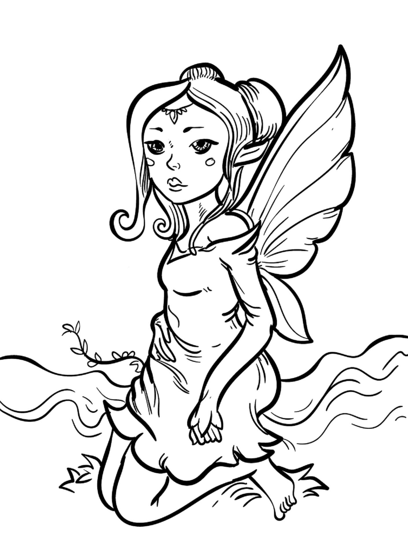 Fairies Coloring Pages Free Printable 175