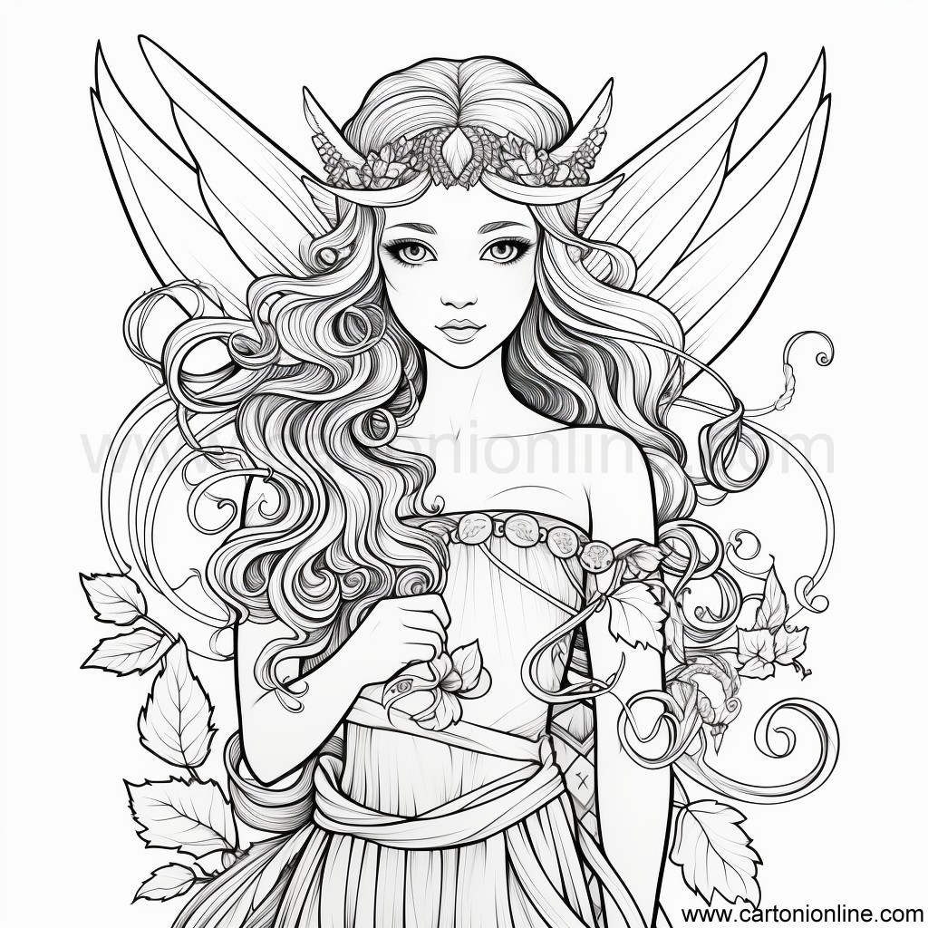 Fairies Coloring Pages Free Printable 179