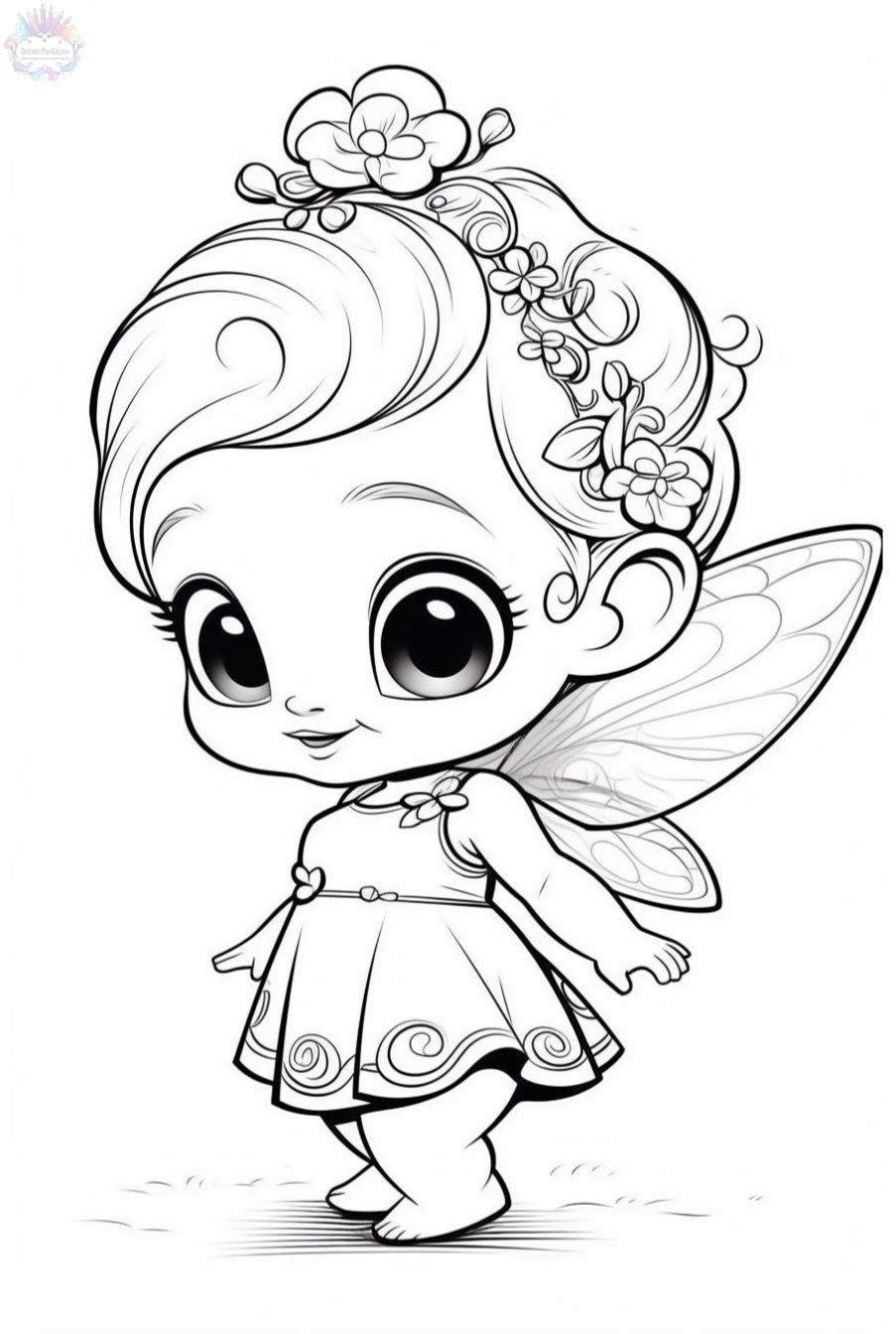 Fairies Coloring Pages Free Printable 185