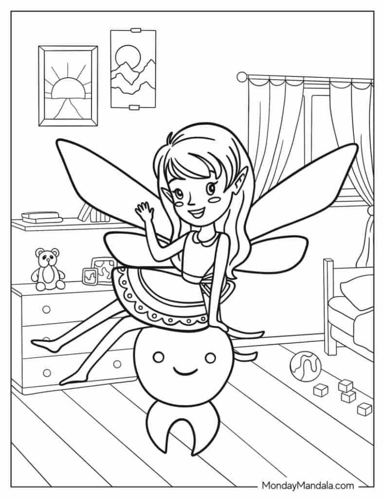 Fairies Coloring Pages Free Printable 186