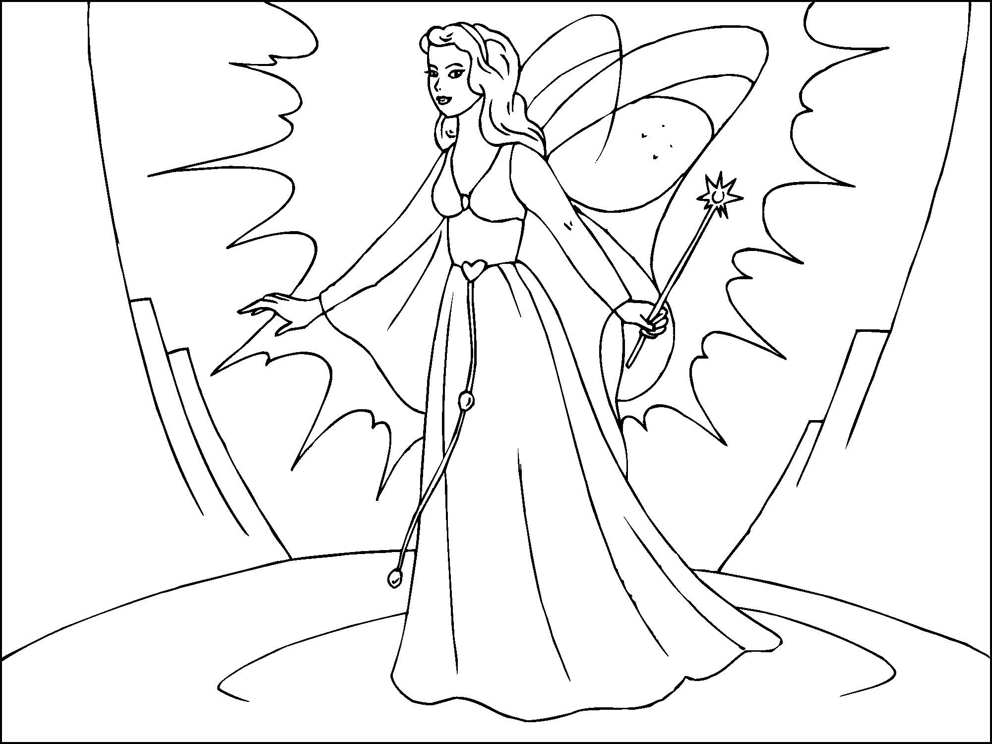 Fairies Coloring Pages Free Printable 189