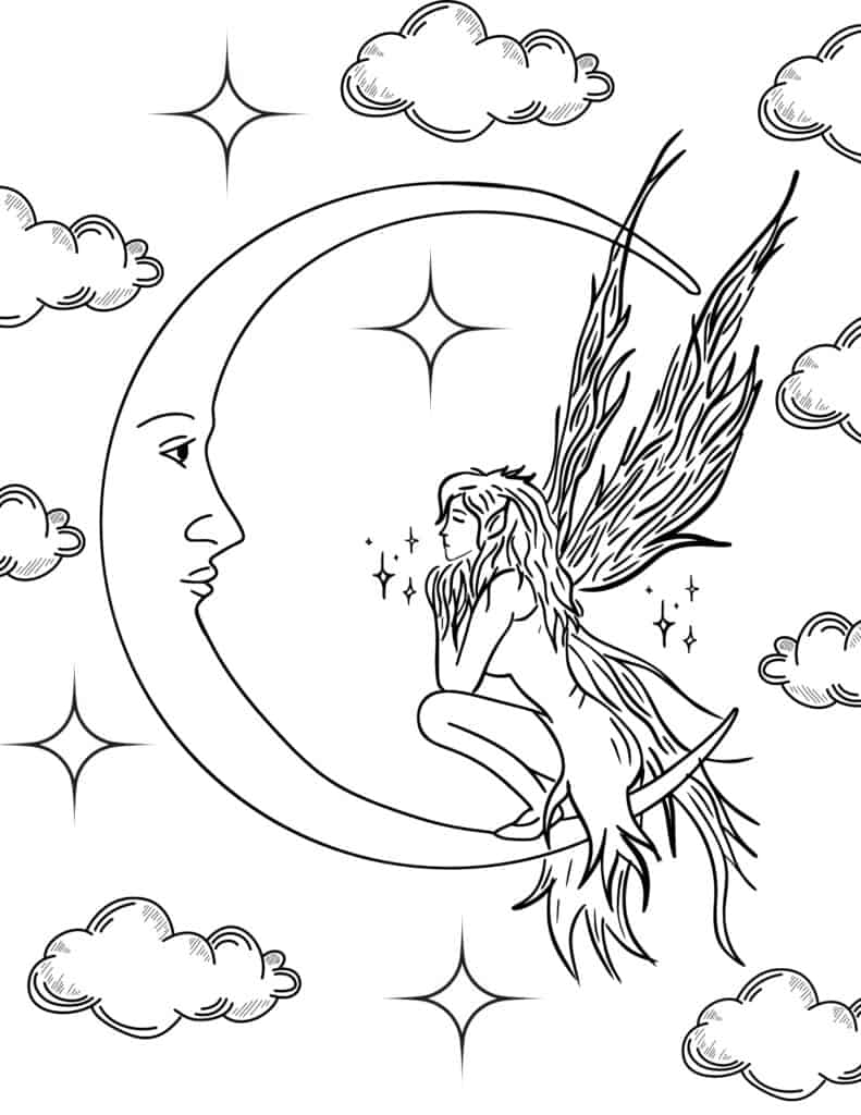 Fairies Coloring Pages Free Printable 196