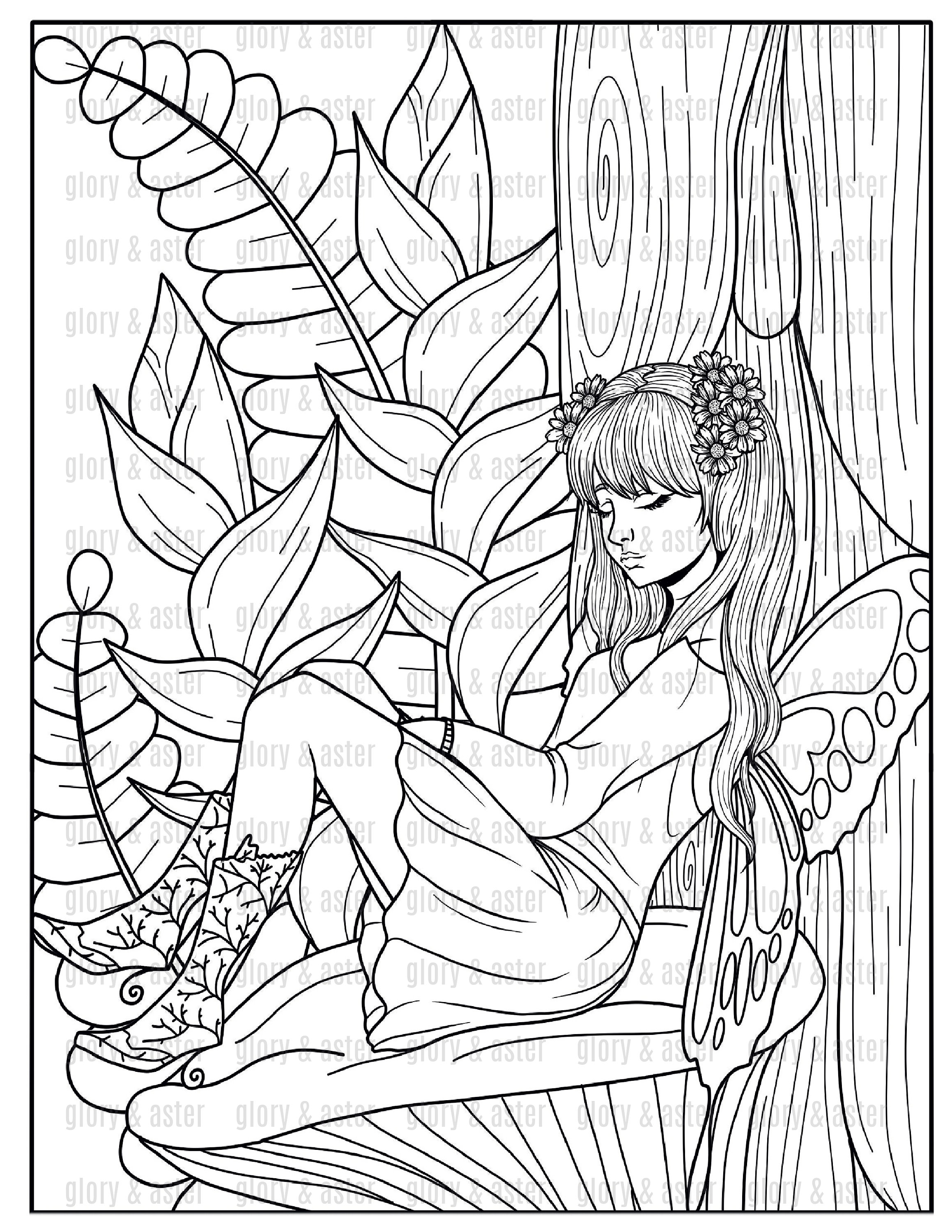 Fairies Coloring Pages Free Printable 197