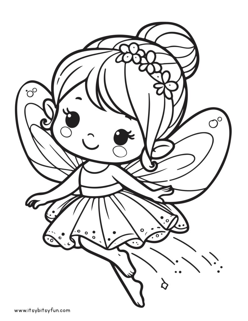 Fairies Coloring Pages Free Printable 20