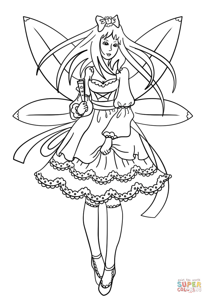 Fairies Coloring Pages Free Printable 200