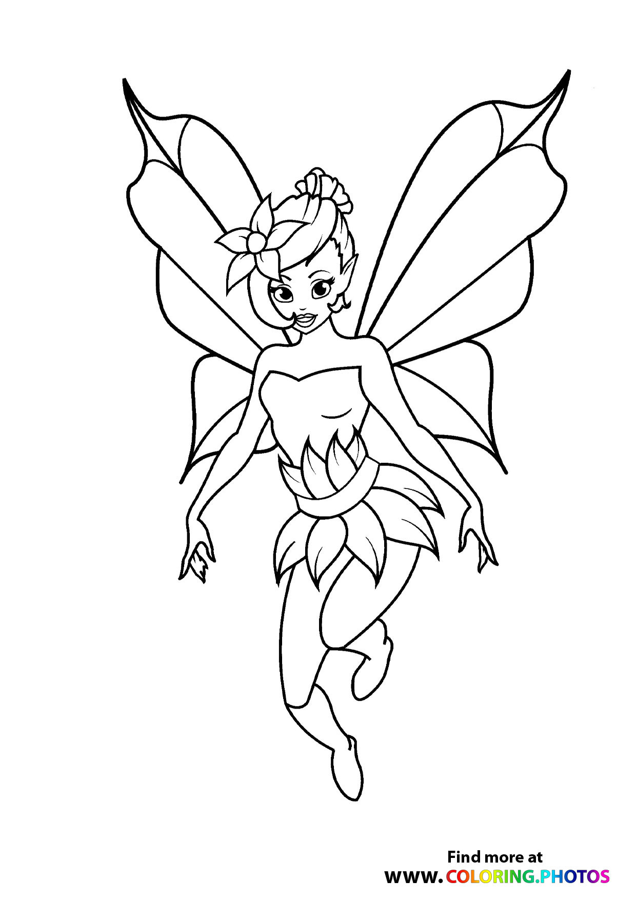 Fairies Coloring Pages Free Printable 23