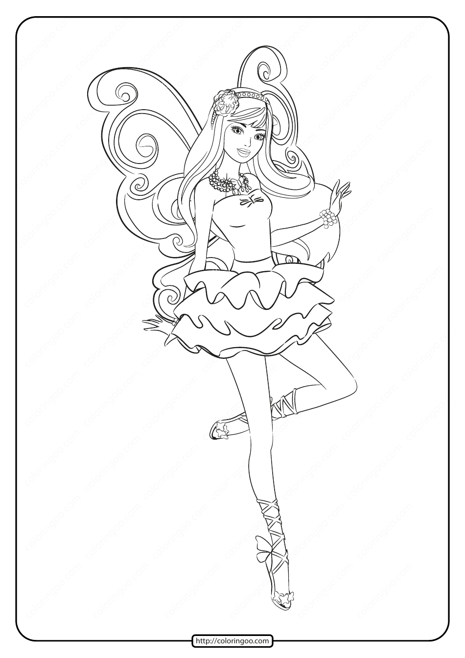 Fairies Coloring Pages Free Printable 26