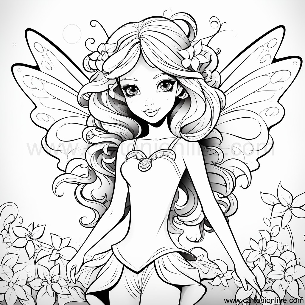 Fairies Coloring Pages Free Printable 30