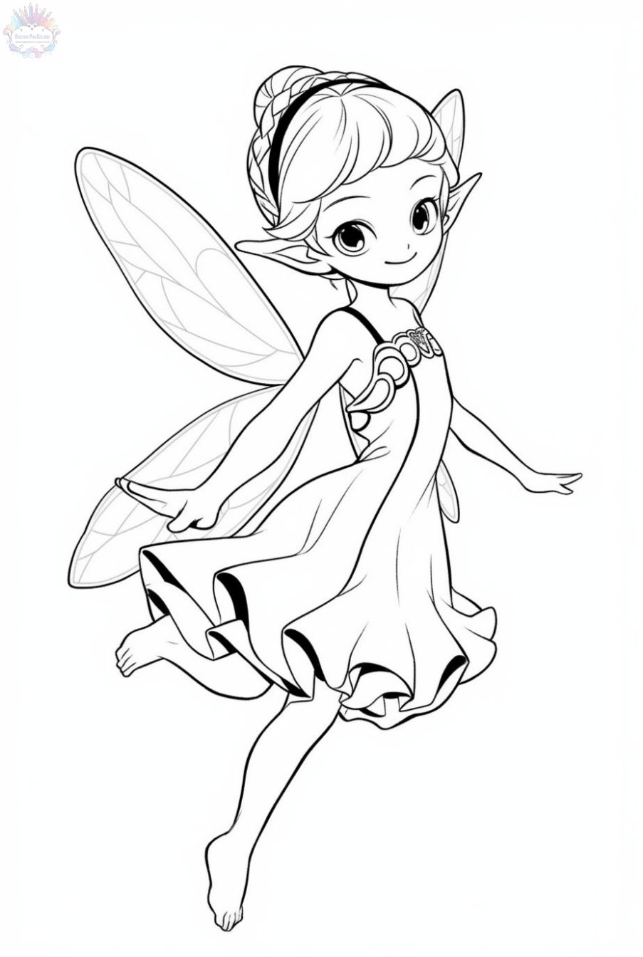 Fairies Coloring Pages Free Printable 31