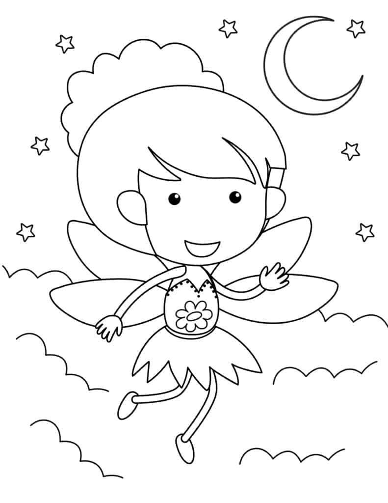 Fairies Coloring Pages Free Printable 4