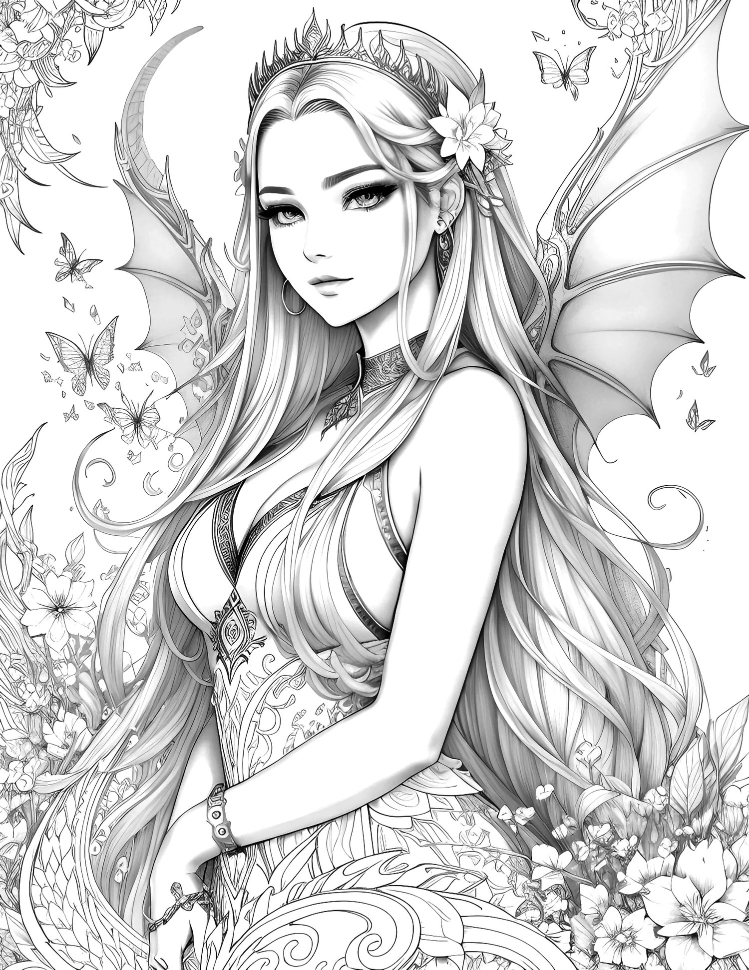 Fairies Coloring Pages Free Printable 44