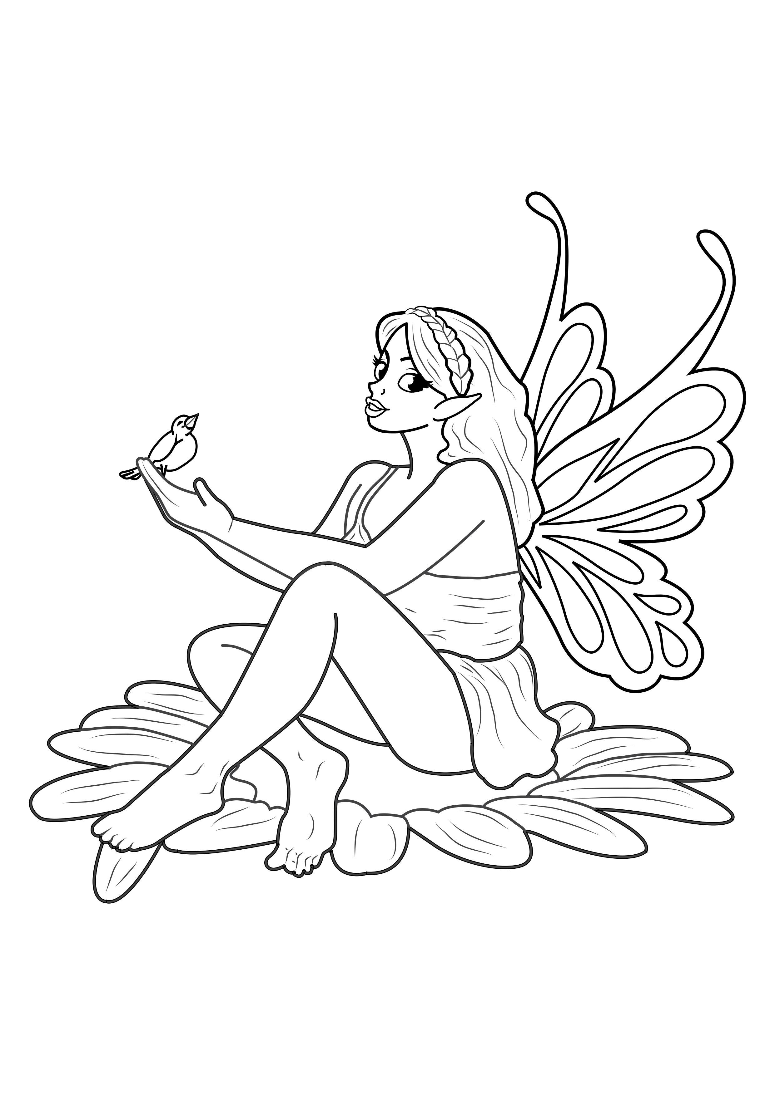 Fairies Coloring Pages Free Printable 52