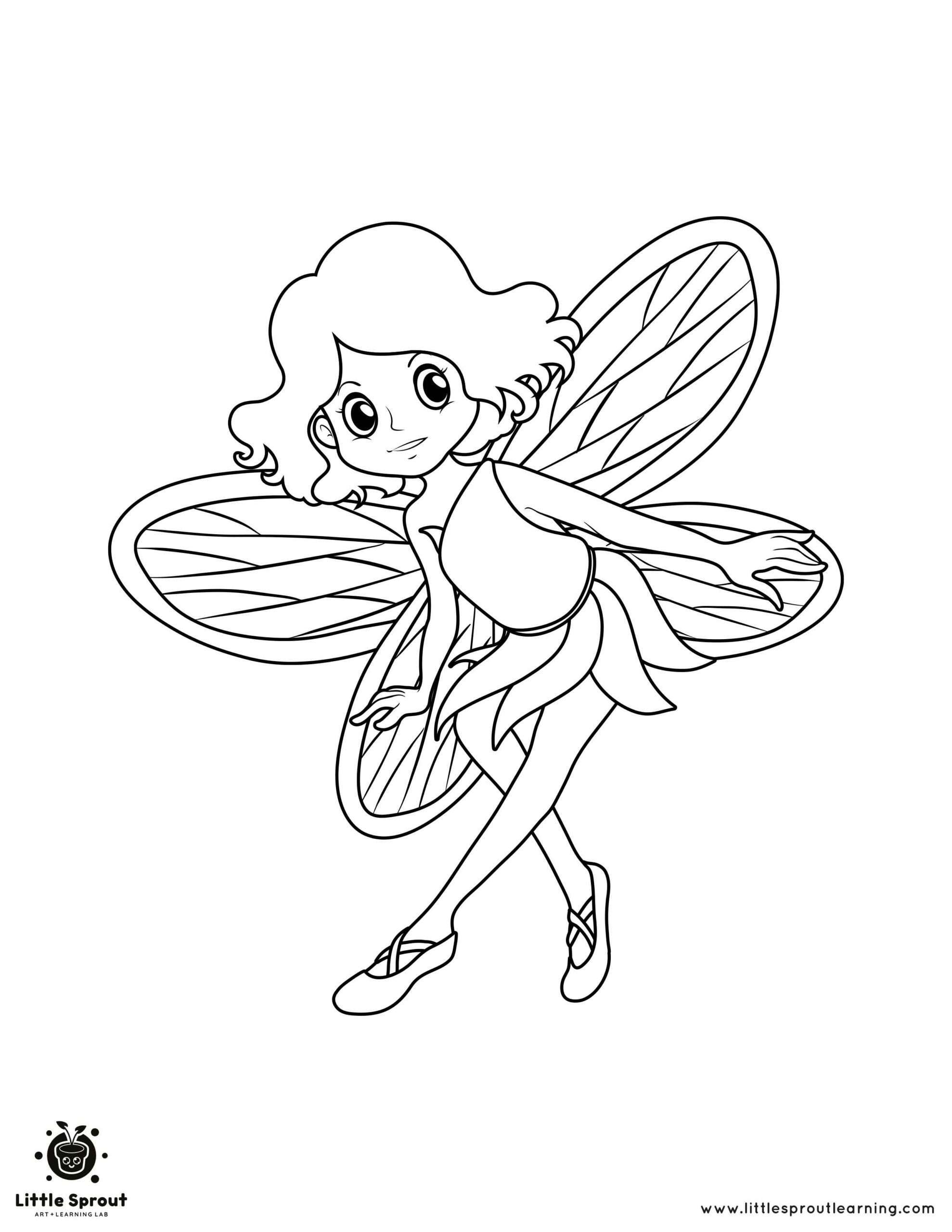 Fairies Coloring Pages Free Printable 56