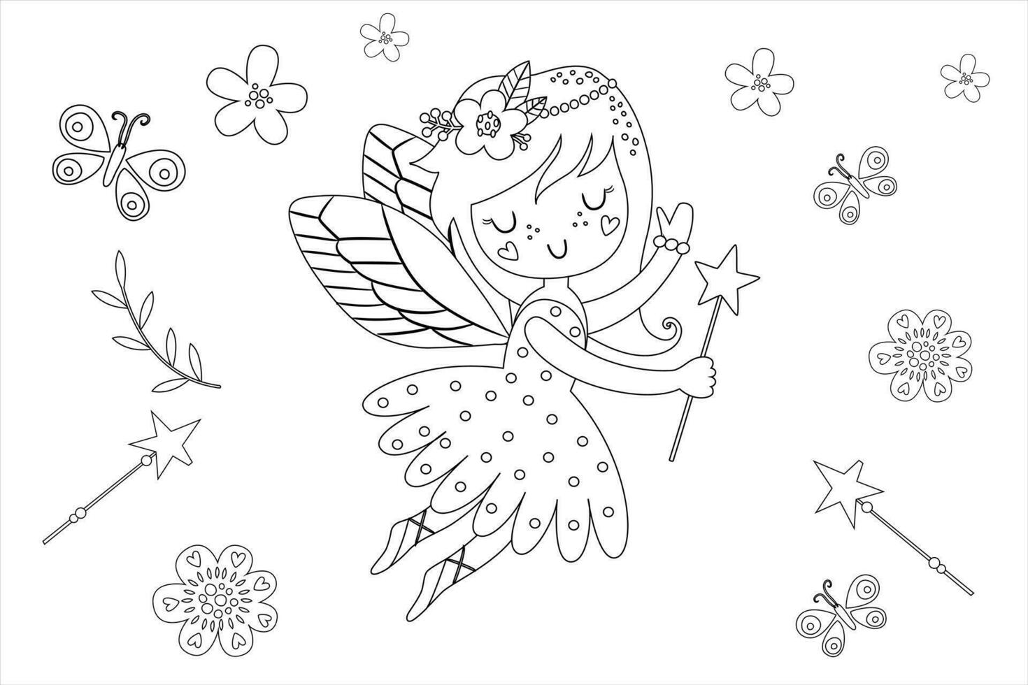 Fairies Coloring Pages Free Printable 57