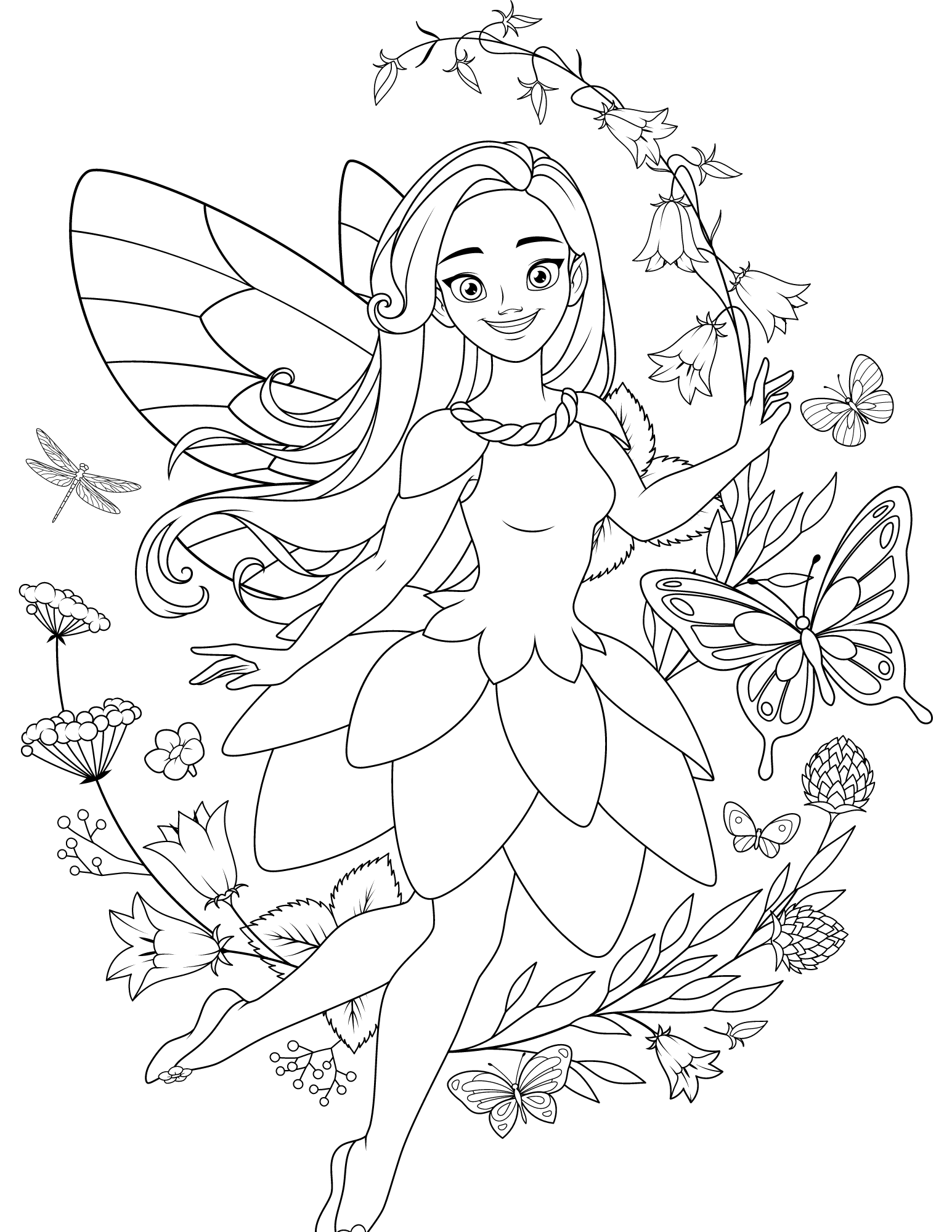 Fairies Coloring Pages Free Printable 59