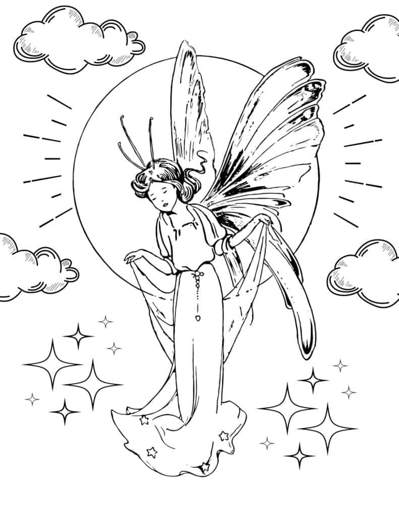 Fairies Coloring Pages Free Printable 61