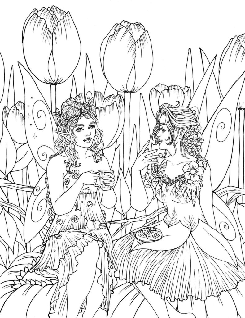 Fairies Coloring Pages Free Printable 62