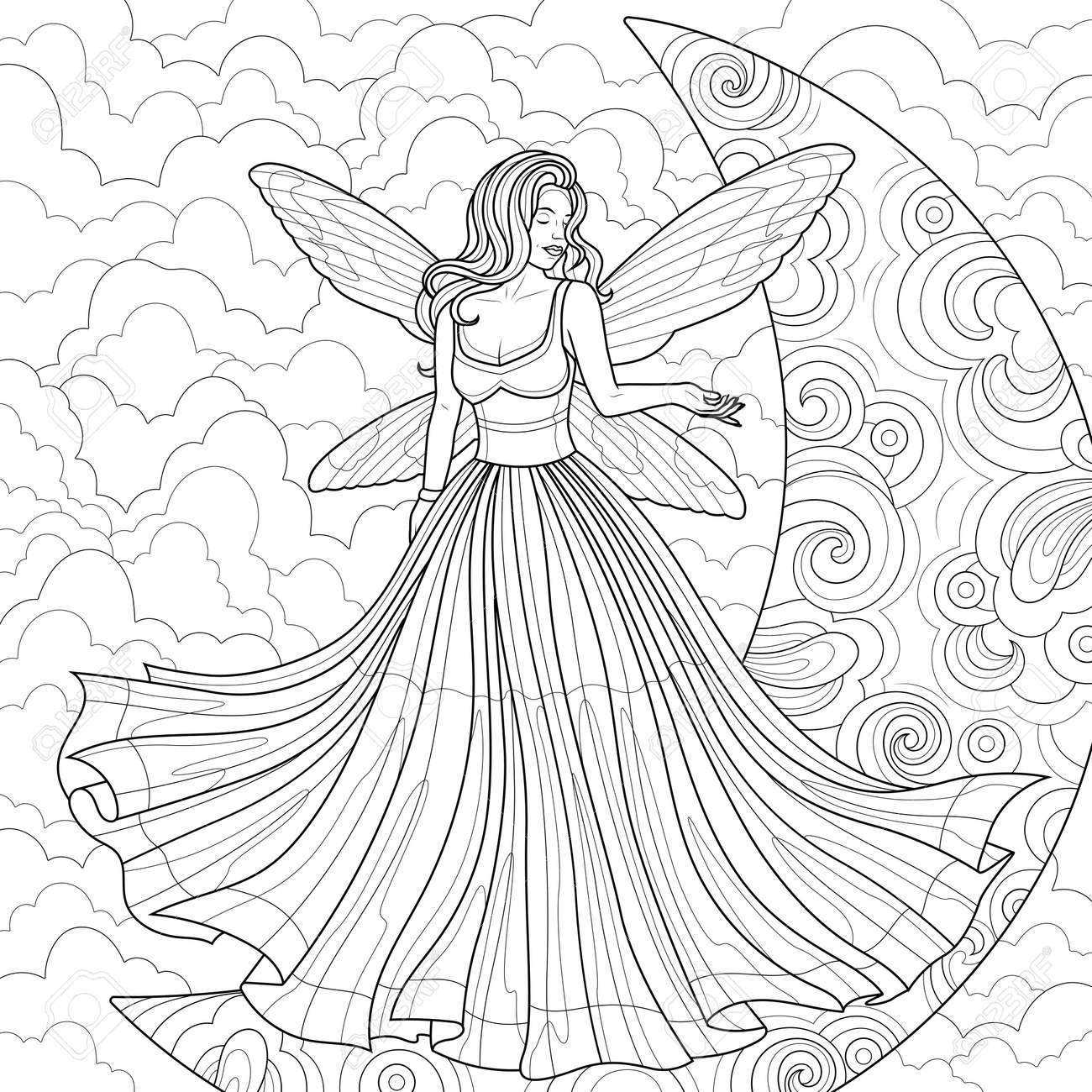 Fairies Coloring Pages Free Printable 7