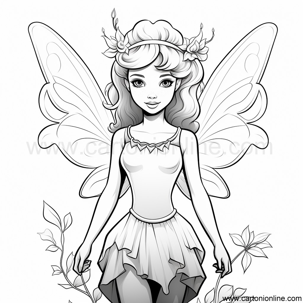 Fairies Coloring Pages Free Printable 77