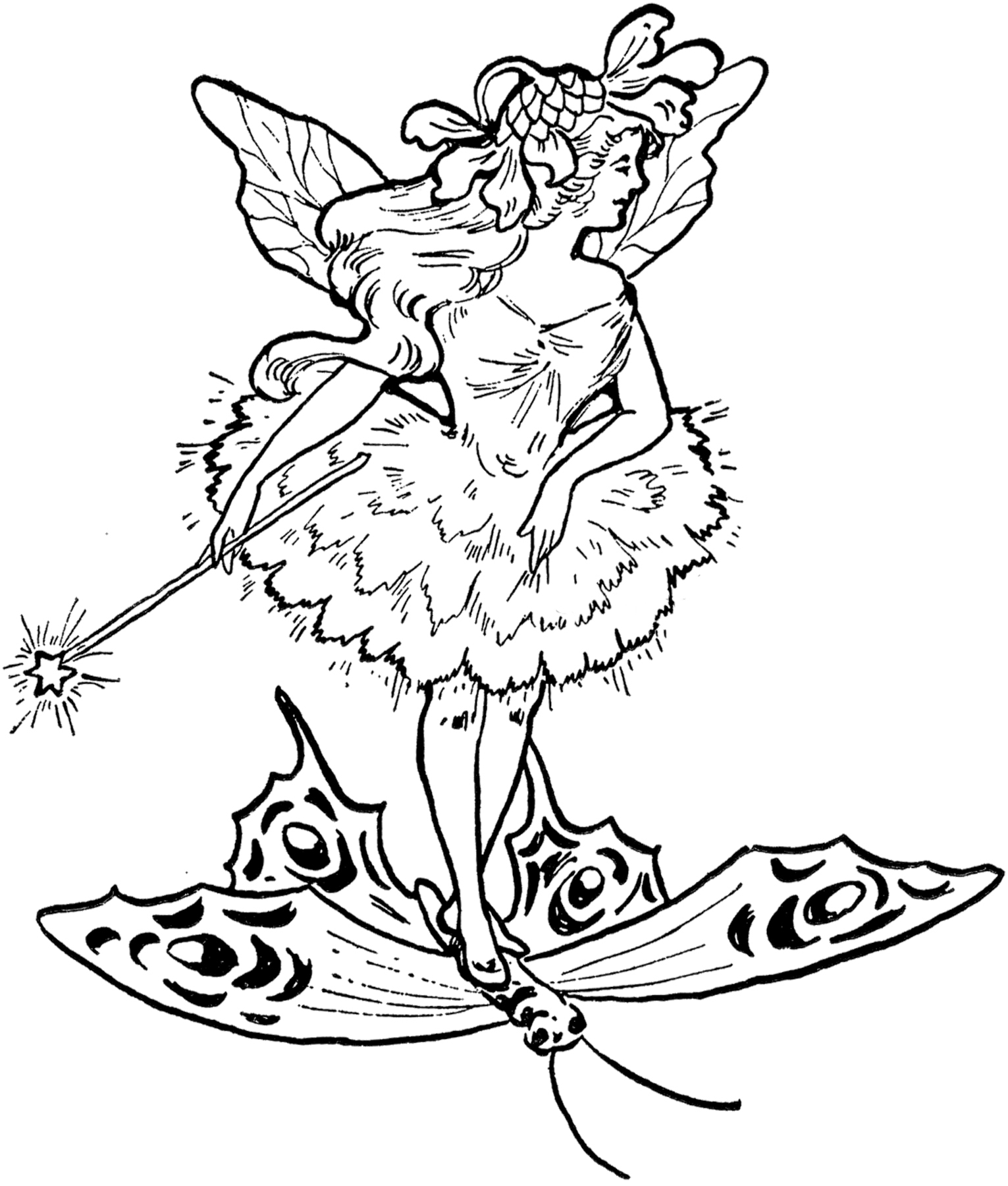 Fairies Coloring Pages Free Printable 91